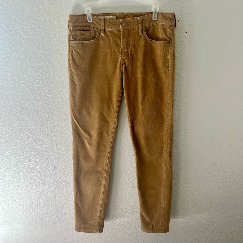 Anthropologie Pilcro and the Letterpress "Stet" Fit Corduroy Pants Tan Size 28